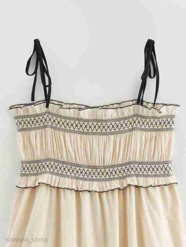 Basic Casual Women Dresses Women's Summer One line Neck Sling Style Lace up Color Block Sling Dress Women's B63127