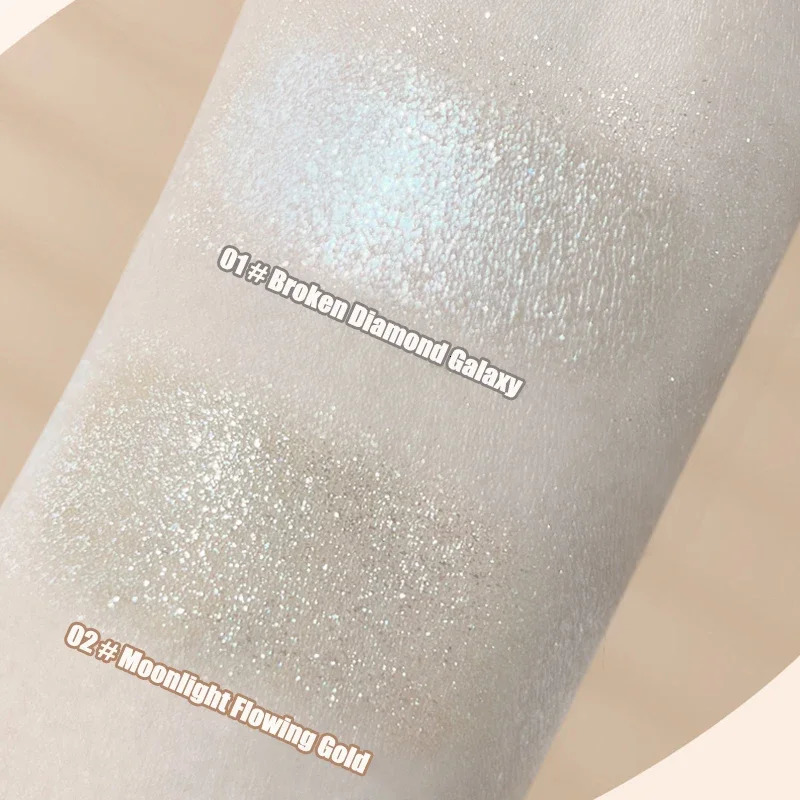 Moonlight Flowing Gold Highlighter Palette Powder Glitter Makeup Face Contour Bronzers Shimmer illuminant Highlight Cosmetics 240627