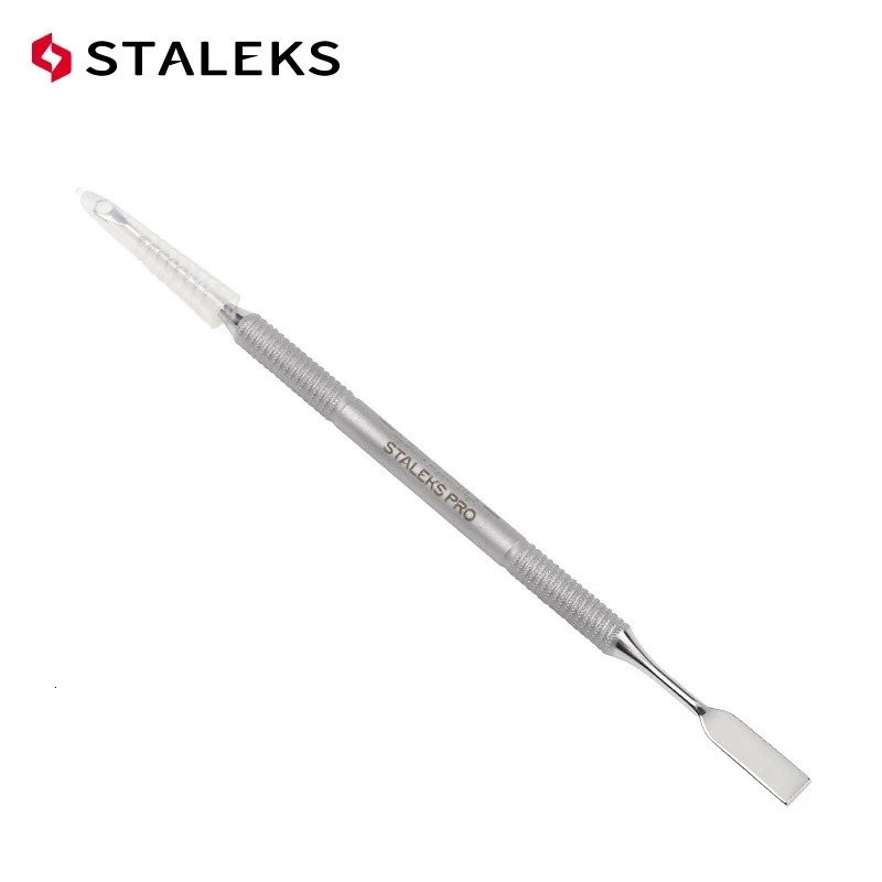 STALEKS Manicure Dead Skin Double-Headed Steel Push Ring-shaped Push Flat Push Nail Tool blackhead removal Tools PE-51-1 240627