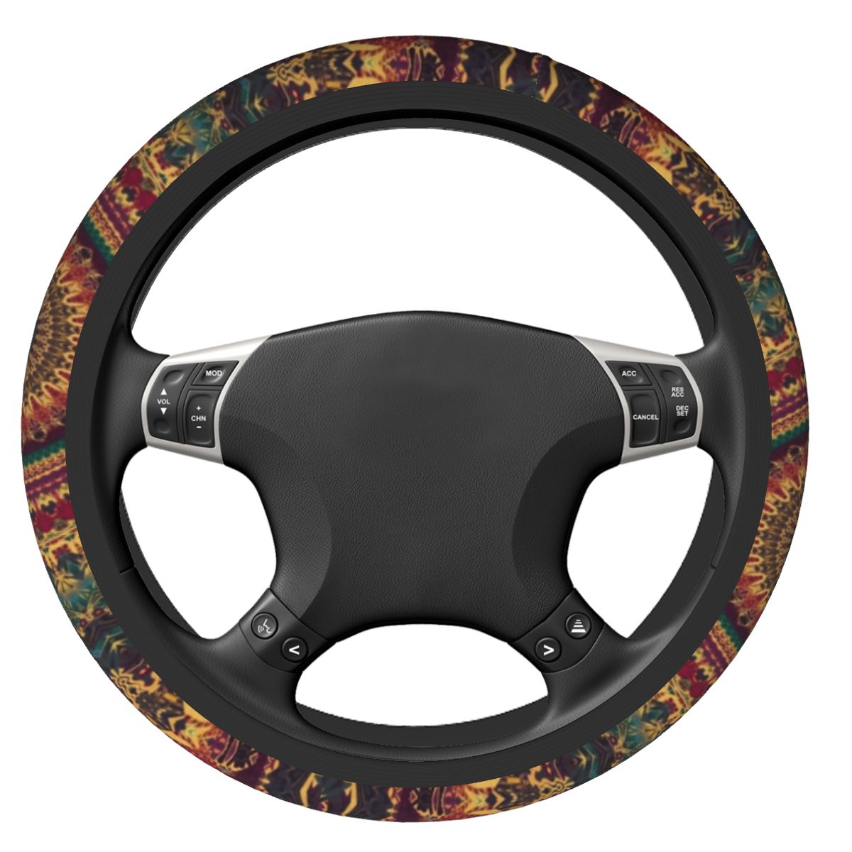 38cm Car Steering Wheel Cover Mandala Elastic Bohemian Boho Braid On The Steering Wheel Cover Case Car Accessories