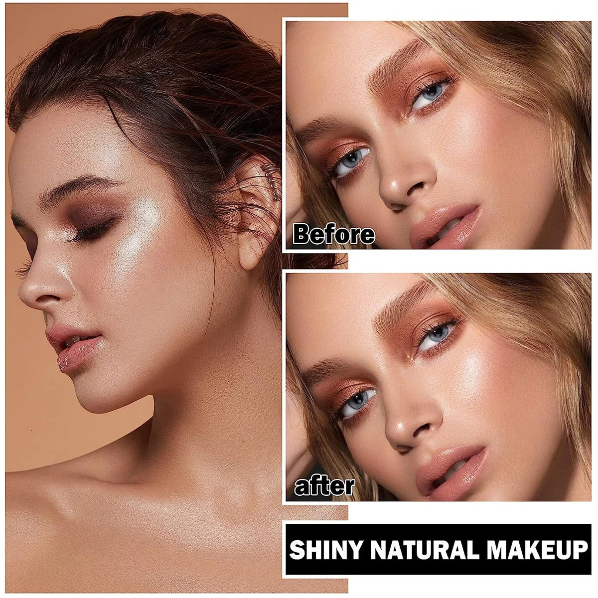 Mini body face Highlighters 4-Color High-Shine Pastel Highlighter Palette Radiant Long-Lasting Glow Pressed Powder Bronzer 240627