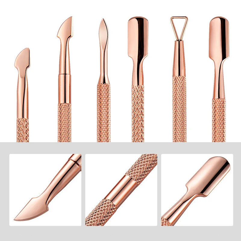 Double-ended Stainless Steel Cuticle Pusher Dead Skin Push r For Pedicure Manicure Nail Art Cleaner Tool 240627