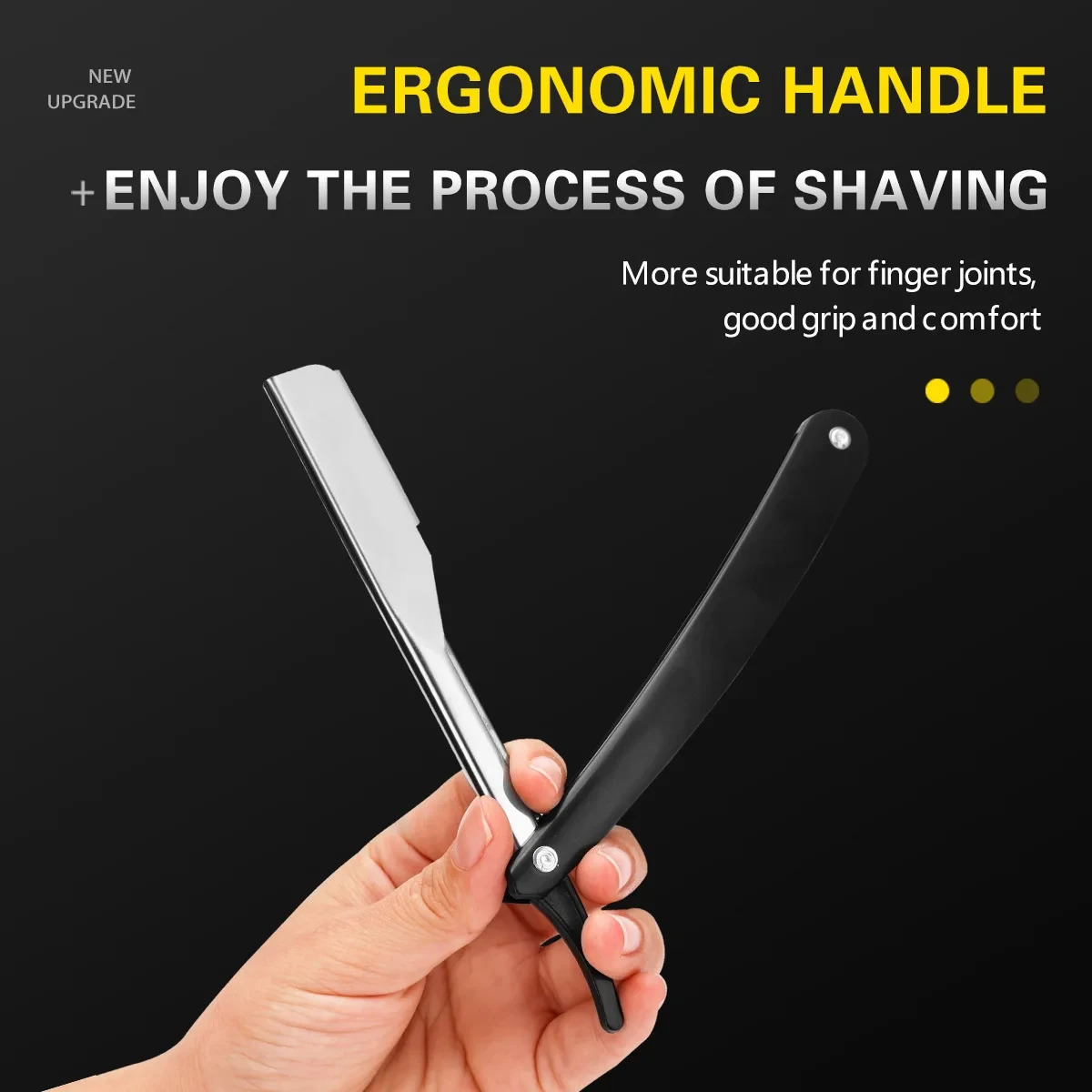 Salon barber razor manual shaver straight edge stainless steel sharp cutter holder folding shaving beard barbershop supplies 240627