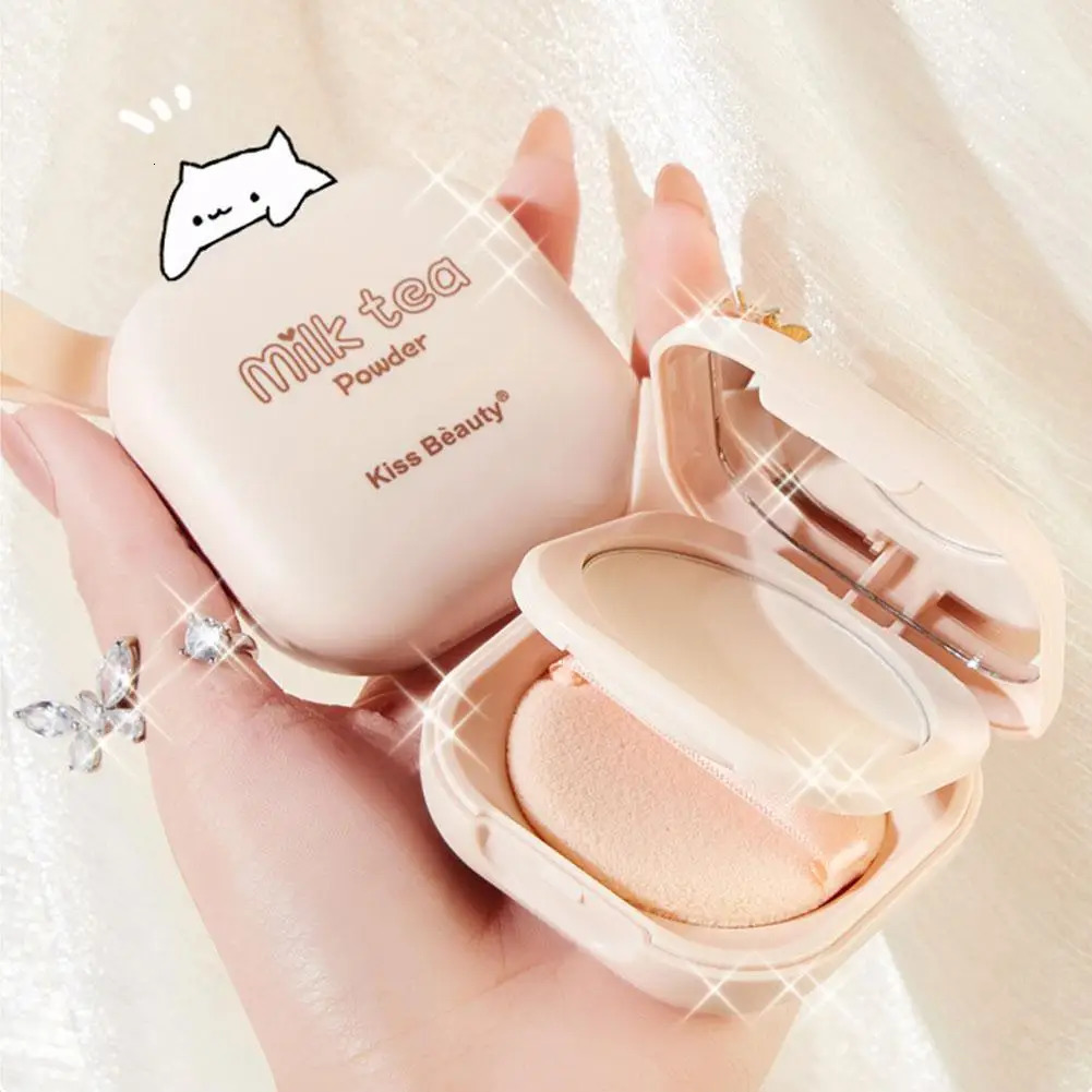 Korean Loose Powder Full Concealer Mineral Face Foundation Cosmetics Lasting Makeup Powder Compact Powder Pressed 240627