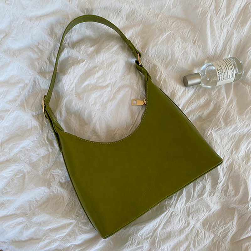 Fashion Underarm Women's 2022 New Bag Korean Simple Black Green Chic Handbags Retro All-Match Shoulder Bags H6.28#42.7