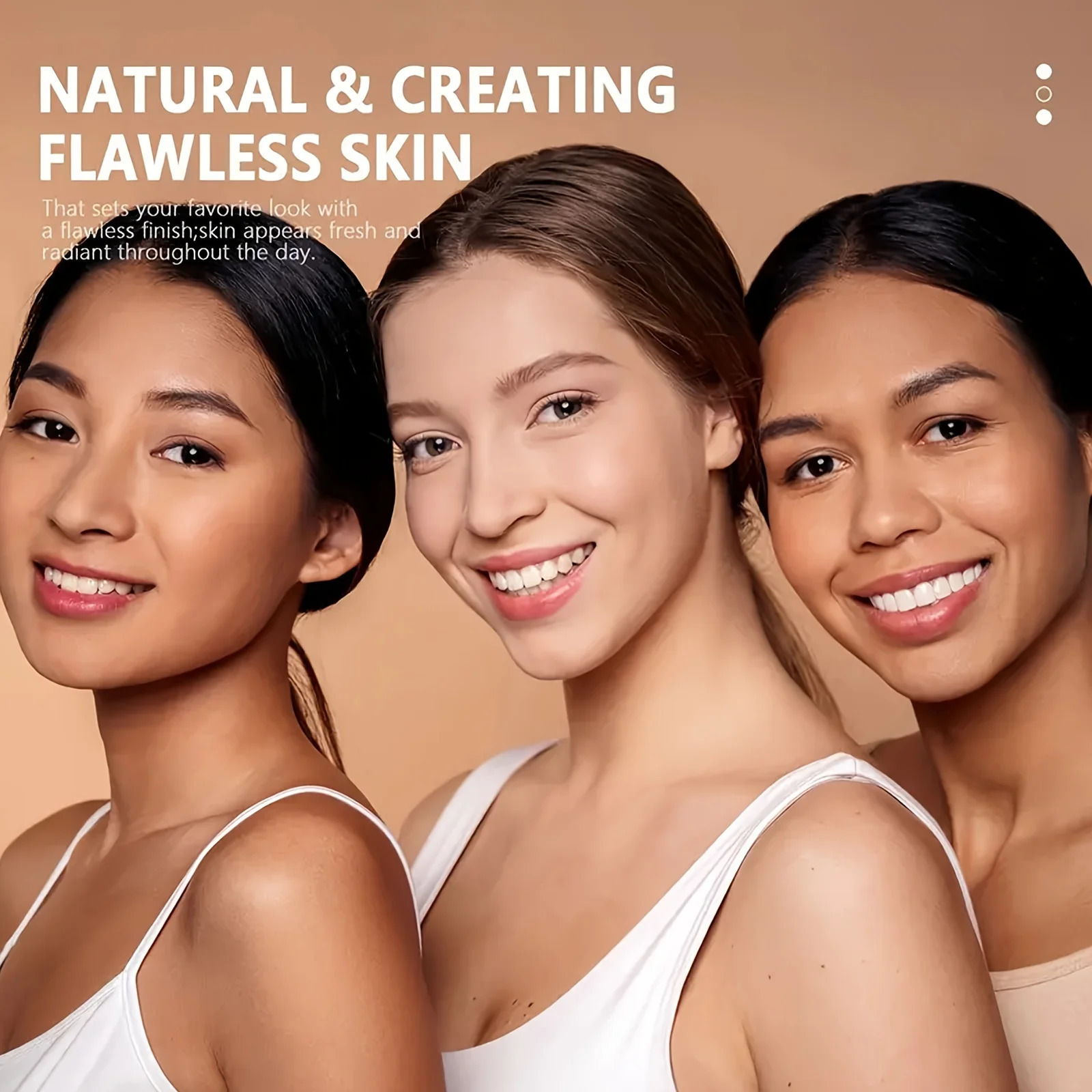 3-color matte full-coverage powder 24-hour long-lasting matte lightweight setting concealer foundation oil-controlling foundat 240627