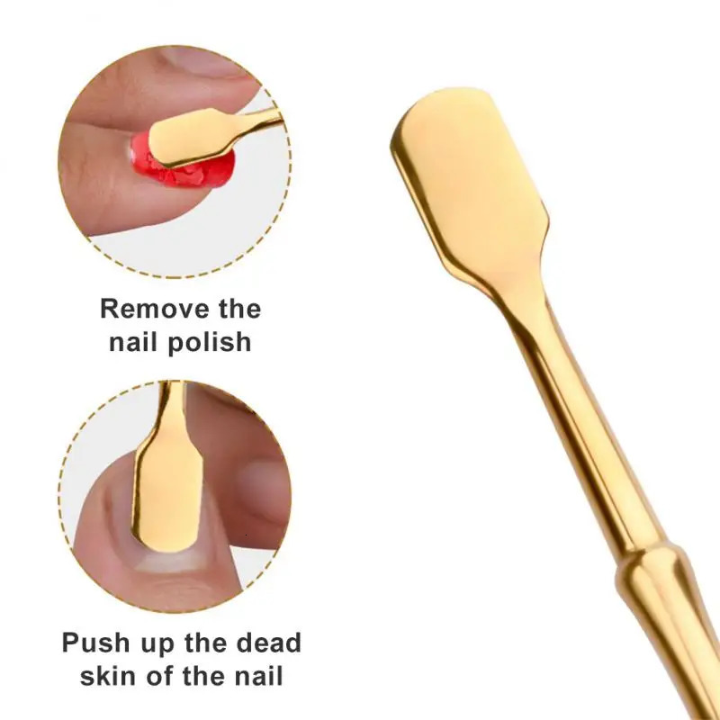 Nail Pusher Double Head Stainless Steel Cuticle Nail Pusher Manicure Tool Dead Skin Push For Nail Women Men Nail Tool Nail Art 240627