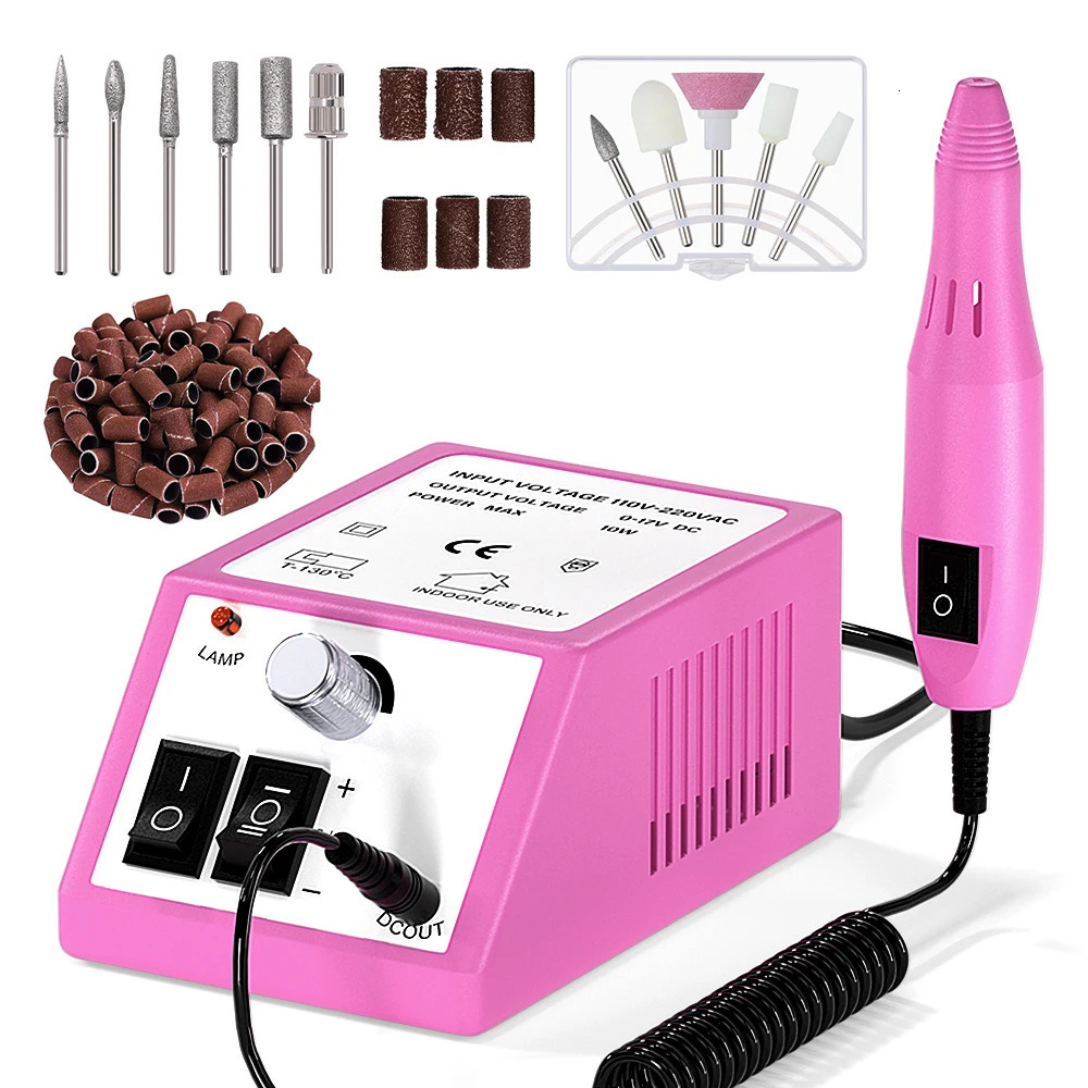 LINMANDA 35000RPM Electric Nail Drill Machine Manicure With Nail Drill Bits Set Nail Files Drill Bits Gel Polish r Tools 240627