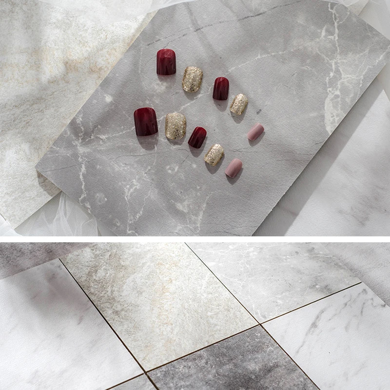 Nail Art Display Board with Gold Stands Holder Marble Pattern Background Pography Props Showcase Tools 240627