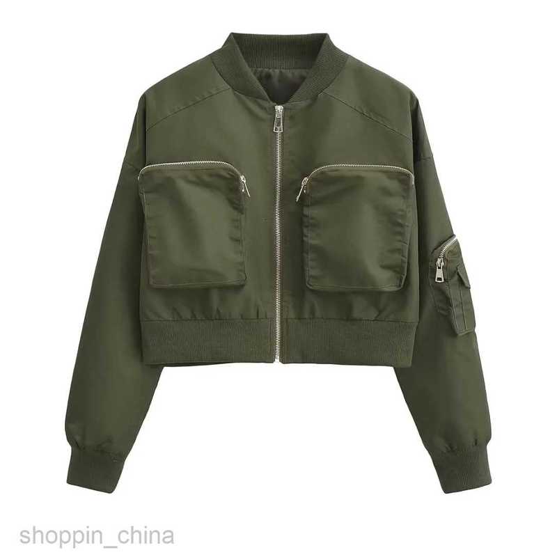Women Jackets Coats Spring and Autumn New Women's Fashion Street Fashion Pilot Jacket Coat Women's Stick