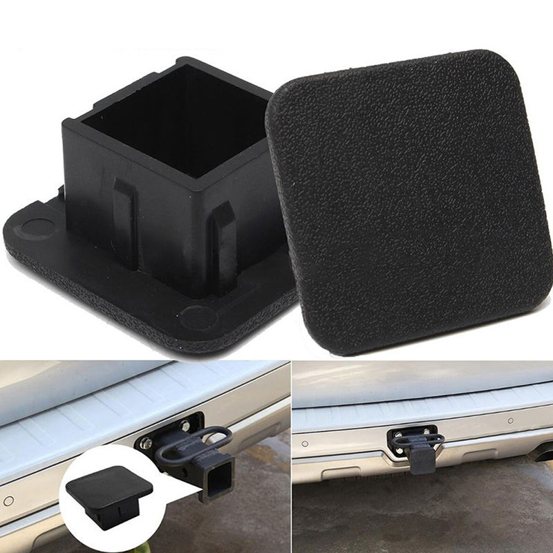 32 X 32mm Car SUV Tow Hook Cover Auto Trailer Hitch Receiver Cover Plug Caps Rubber Towing Bars Cap Black 1-1/4" Car Accessories