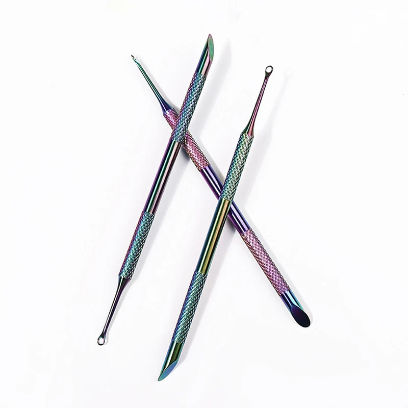 Double ended Stainless Steel Cuticle Pusher Dead Skin Push r For Pedicure Manicure Nail Art Cleaner Care Tool 240627