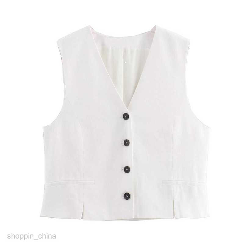 Women's Two Piece Sets Pants Summer New Women's V-neck Slim Fit Vest+Belt and Pants Set F6414