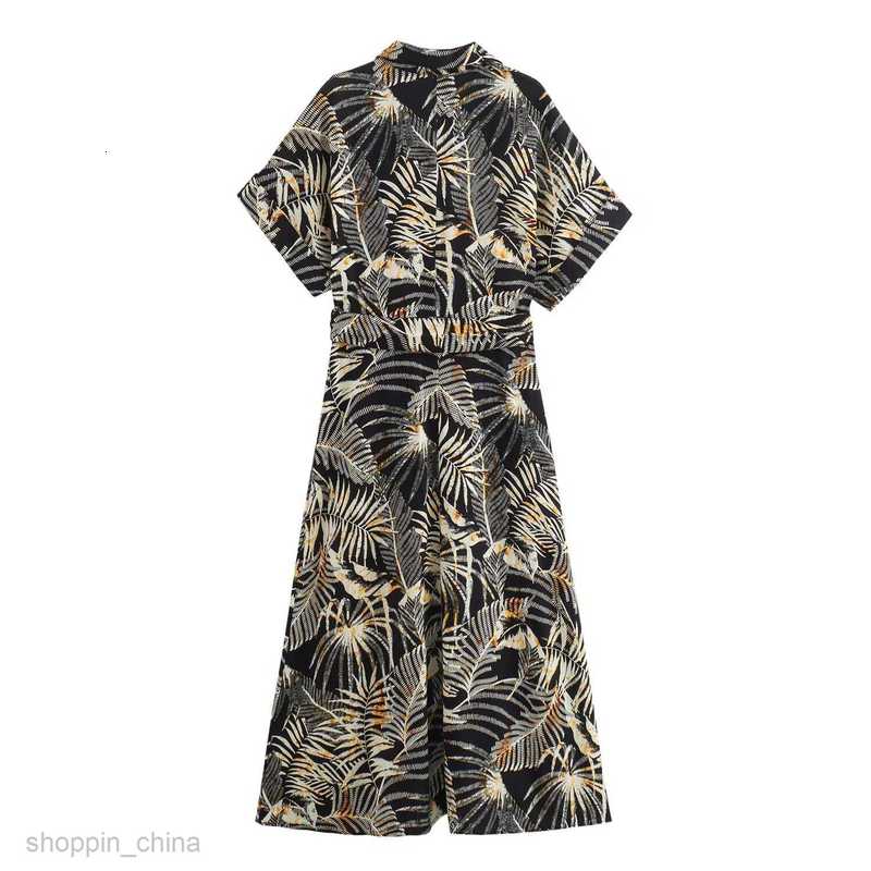 Basic Casual Dresses Women skirt Summer Women's Polo Neck Small Style Matching Belt Shirt Dress