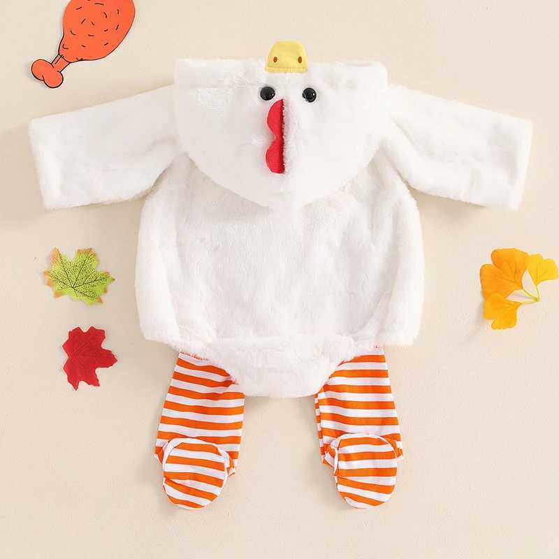 Pajamas Baby girls boys Halloween costumes chicken shaped plush long sleeved hoodies striped pants cute clothes WX5.31