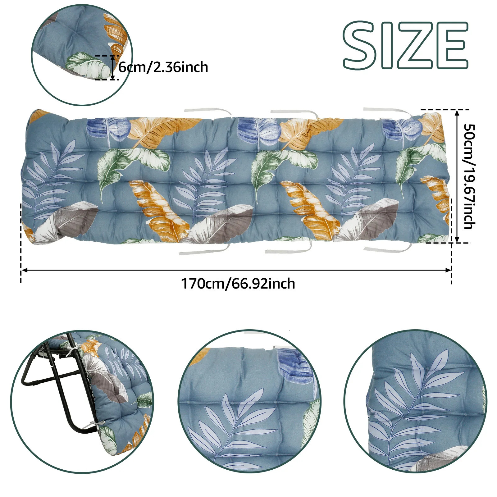 Recliner Soft Back Cushion Long Cushion Chair Soft Pad Sun Lounger Cushion Non-slip Breathable Comfortable 240619