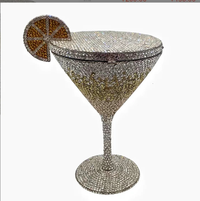 Lady Goblet Shaped Crystal Evening Bag 2024 Shinny Dias Minaudiere Metal Purses And Handbags Wedding Party Clutches 240615 1ead 4