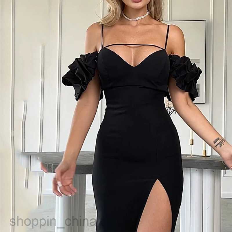 Basic Casual Women Dresses Women's New Sexy Solid Color One Shoulder Solid Color Two Piece Set