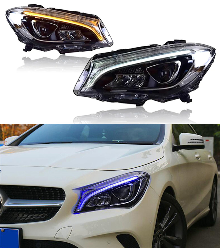 Car Light Assembly For Benz W117 LED Headlight 2014-20 20 CLA220 CLA260 DRL Turn Signal High Beam Angel Eye light