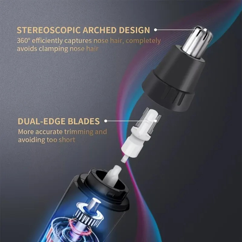 Electric Nose Hair Trimmer Implement Shaver Clipper Men Women Ear Neck Eyebrow Trimmer Shaver Man Clean Trimer Razor Remover Kit 240627