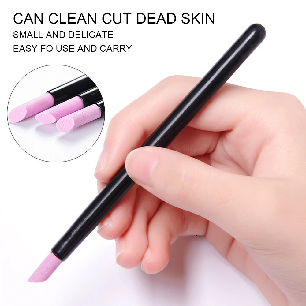 Quartz Stone Scrub Nail File Rods Cuticle r Dead Skin r Perfect Gift Lightweight Portable Handy Use Manicure Tools 240627