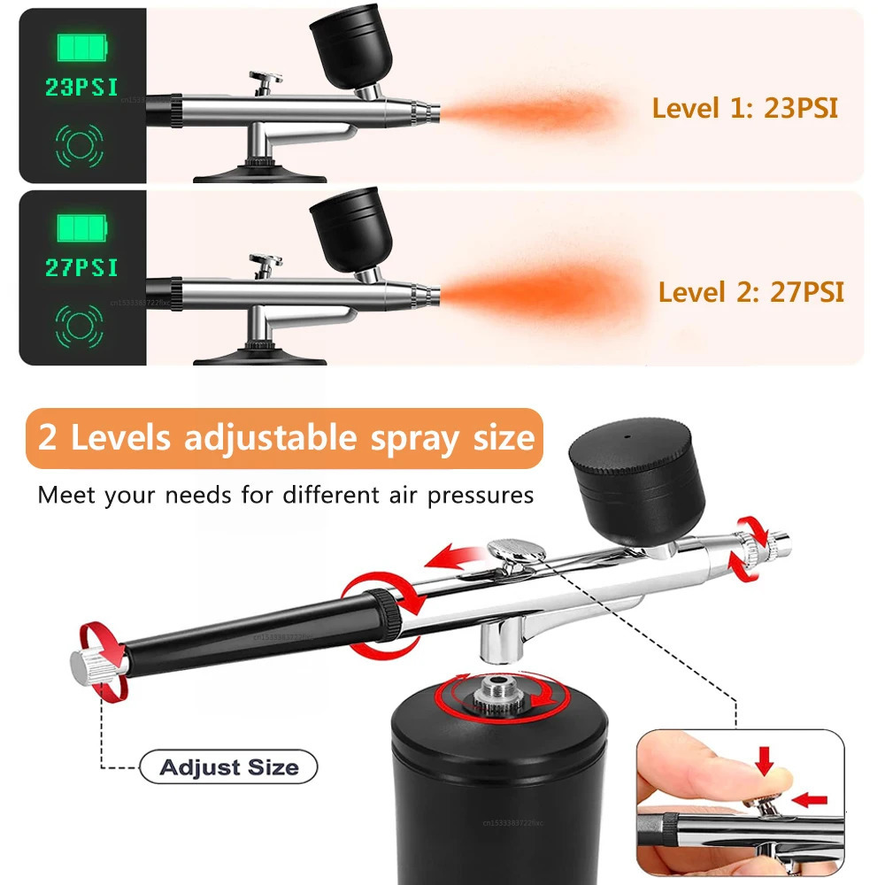 Airbrush Nail Art Painting Kit with Compressor Mini Airbrush for Nail Art Cake Painting Portable Hand Sprayer Gun Airbrush Nail 240627