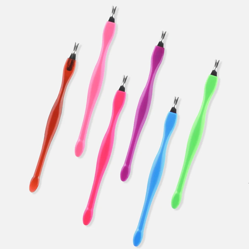 10Pcs Dead Skin r Nail Art Fork Cuticle r Nipper Pusher Trimmer Stainless Steel Pedicure Nails Care Nail Tools 240627