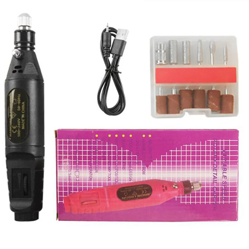 Original Electric Nail Drill Machine Set Pedicure Grinding Equipment Mill For Manicure Professional Strong Nail Polishing Tool 240627