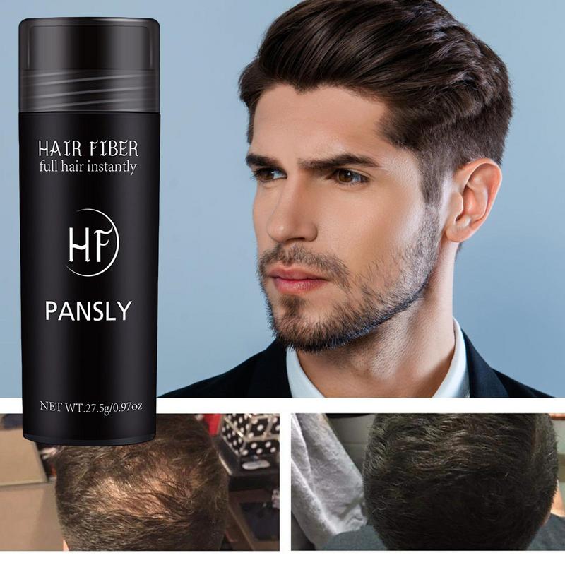 Natural Hair Fiber 27.5g Men Black Dense Hair Powder Hair Building Fibers Color Powder Instantly Thicken Thinning Hair For Men