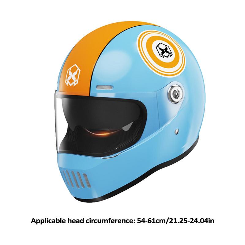 Men Women Vintage Full Face Motorcycle Helmet Dual Lens FlipUp Helmets Motocross Racing Modular Motorbike Safety Helmets