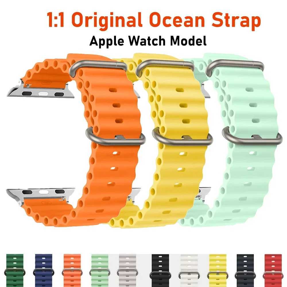 Watch Bands Strap For Apple band 44mm 45mm 49mm 41mm 40mm 38mm 44 45 mm 1 1 Original Ocean belt i series Ultra 2 9 8 7 se bandsL246