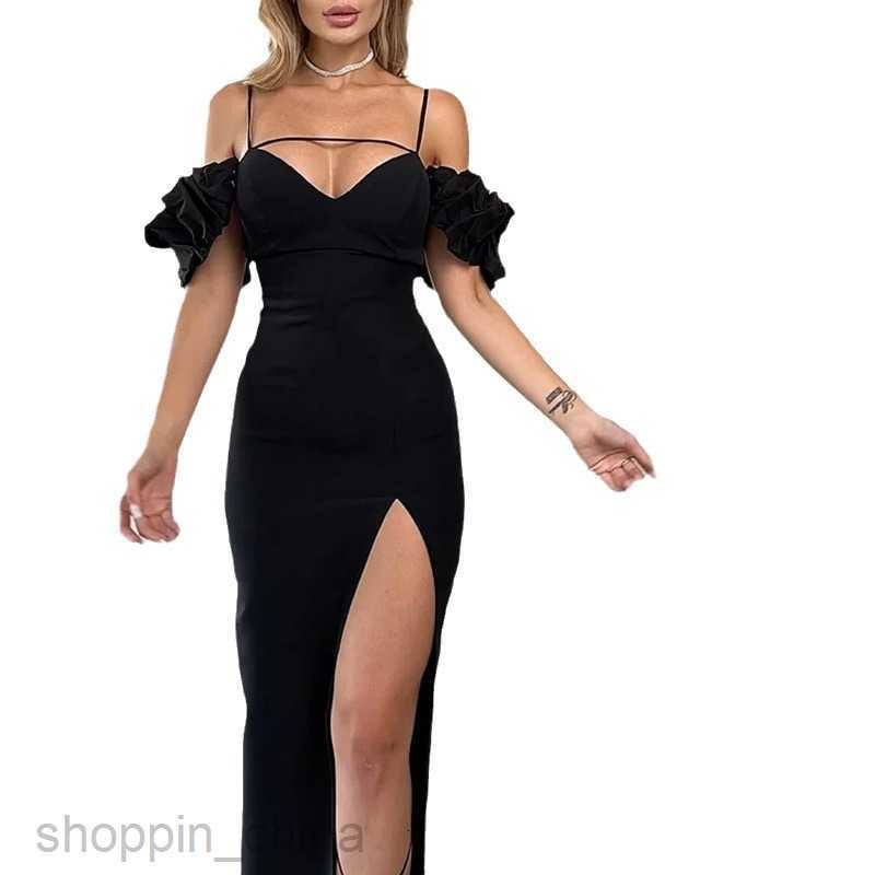 Basic Casual Women Dresses Women's New Sexy Solid Color One Shoulder Solid Color Two Piece Set