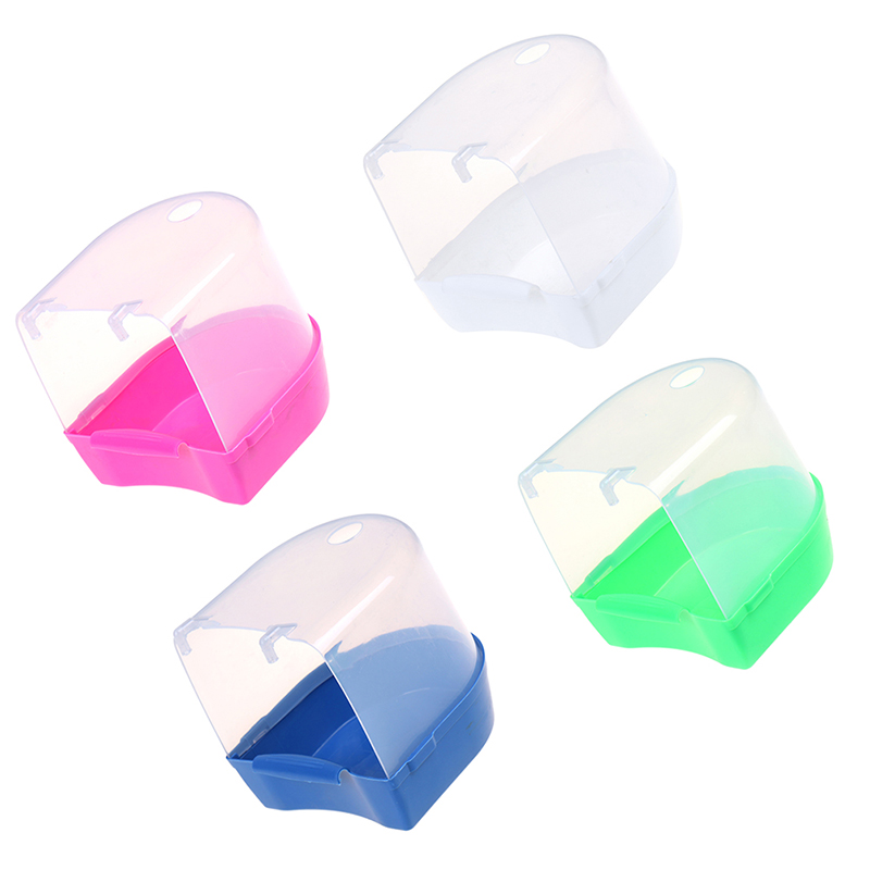 1pc Plastic Bird Water Bath Box Bathtub Parrot For Parakeet Hanging Bowl