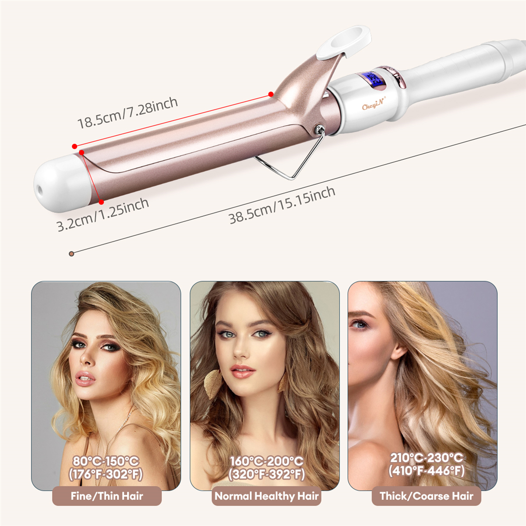 CkeyiN 32/35mm Hair Curler Professional Electric Hair Curlers PTC Tourmaline Ceramic Curling Irons Wand Wavers Styling Tools