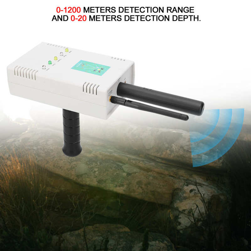 100- 240V Gems Underground Metal Detector 0 -1200m Long Range Seeking Finder for Gold Silver Copper Gemstones Treasure Finder