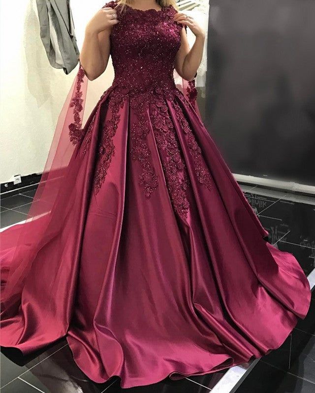 Royal Blue Satin Long Prom Dresses With Wrap 2024 Lace Appliques Beaded Pleats Long Evening Gowns Special Ocasion Dress For women