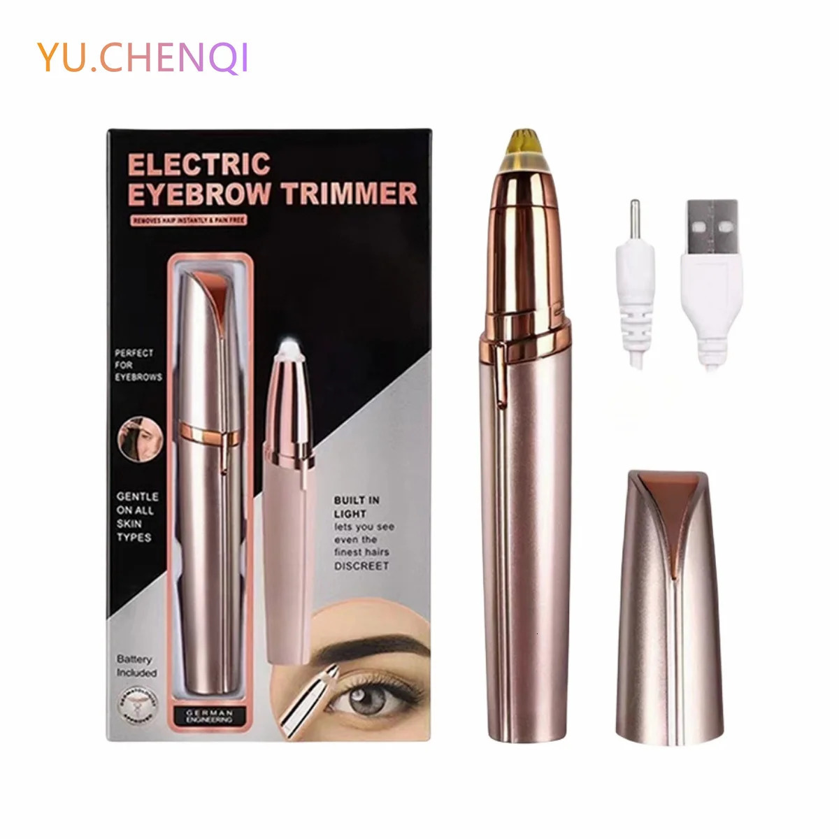 Electric Eyebrow Trimmer Eye Brow Shaper Pencil Face Hair Remover For Women Makeup Painless Automatic Eyebrow Shavers Depilator 240627