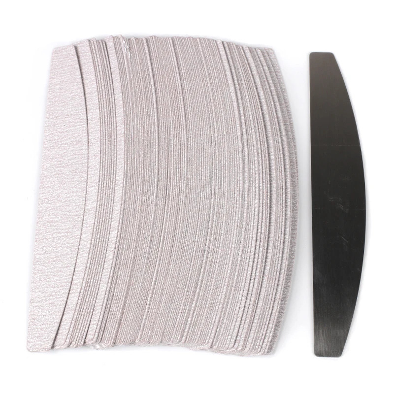 100Pcs Replacement SandPaper Nail File With Metal Handle Removable Buffer 100/180 Double-sided Strips Manicure Nail Art Files 240627
