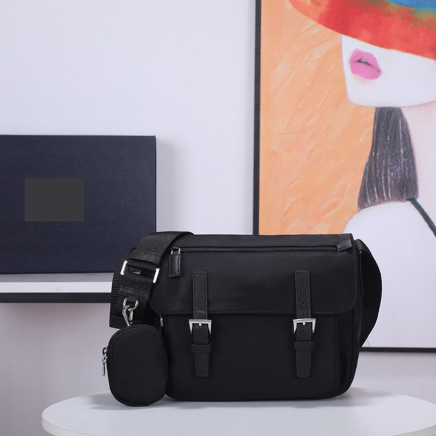 Famous designer new fashion men's nylon messenger bag shoulder bag crossbody Work Package pocket Luxury outdoor travel bag 2-piece crossbody bag and mobile phone bag
