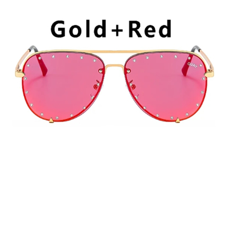 HIGH KEY Sunglasses Women Brand Design Rhinestone Ladies Sun Glasses for Women Quay Pilot Cycling Sunglasses Cycling Glasses