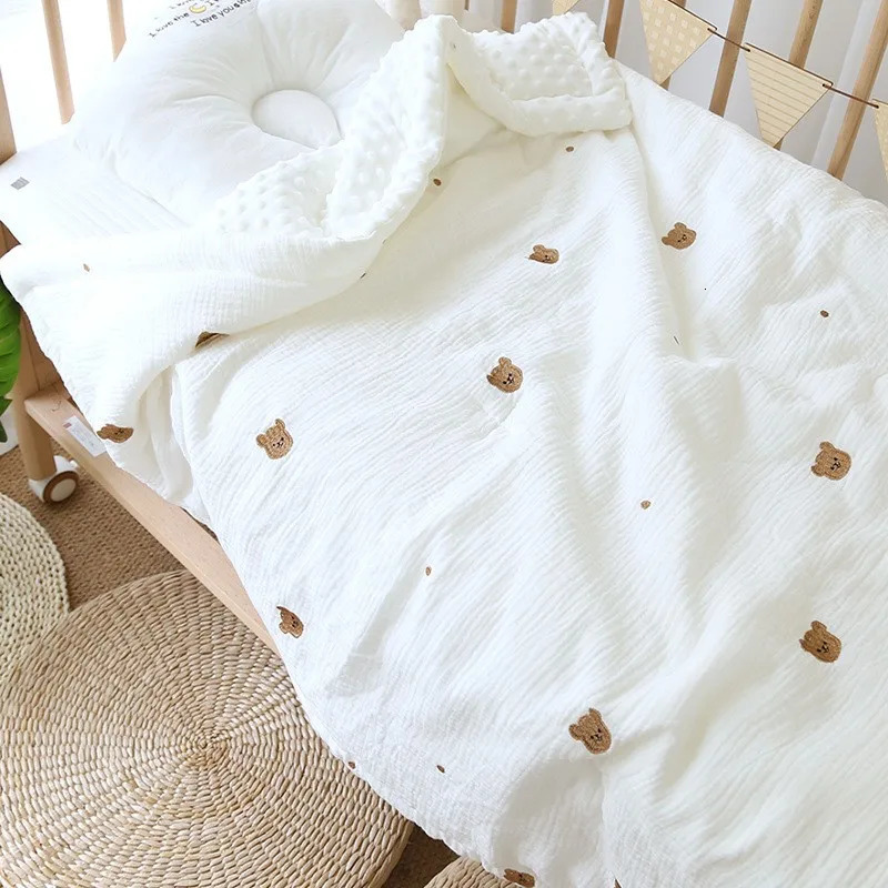 Thick Baby Quilt Pure Cotton Spring Autumn Winter born 100x120cm 120x150cm Pacify Kids Children Blanket For Bed 240627