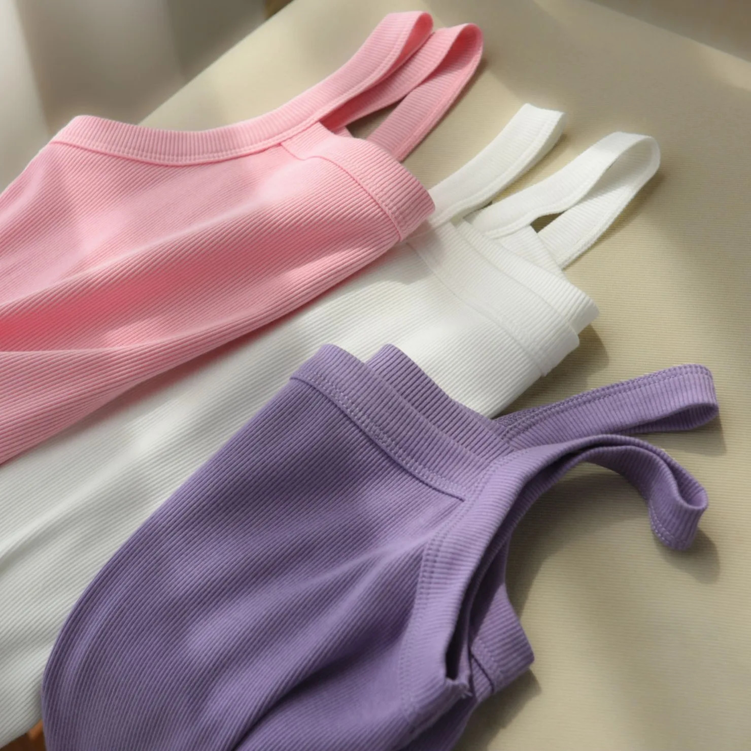 Summer Crop Top Girls Cotton Tank Tops for Kids Baby Sleeveless Top Teenager Underwear Toddler T-shirts 240627