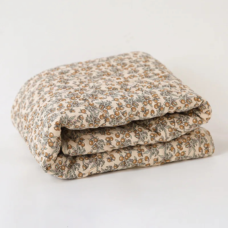 Autumn Winter Warm Print born Blanket Cotton Warm Baby Quilt 85*100cm 240627