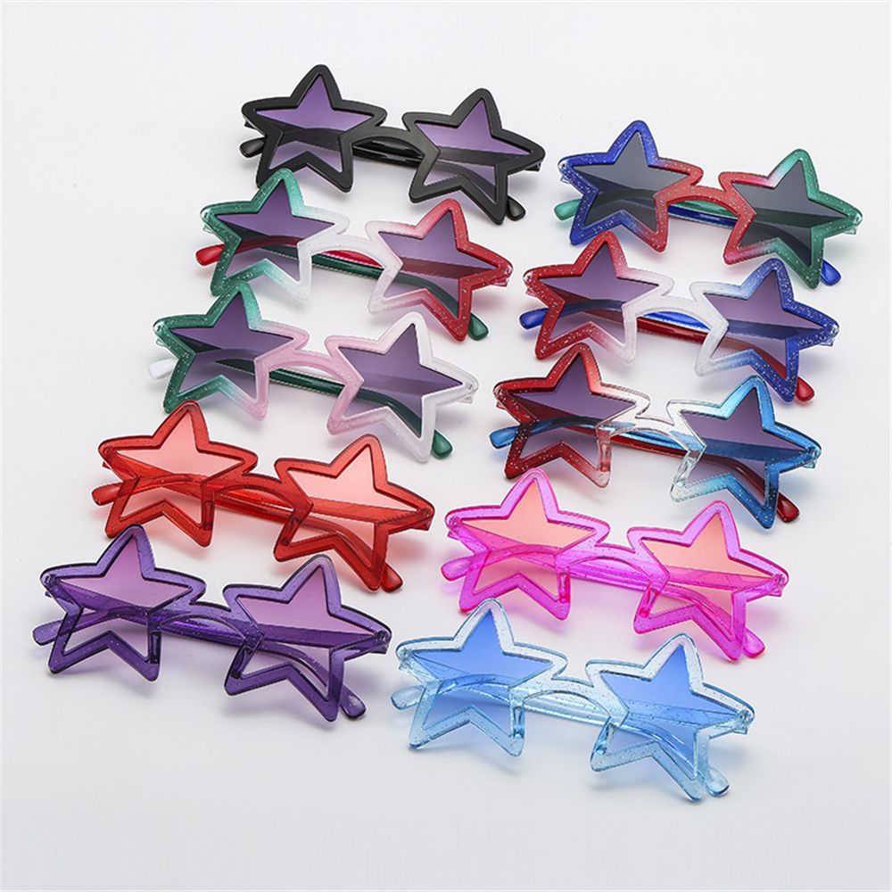 Shining Star Shape Sunglasses for Women Sun Glasses Vintage Pentagram Glasses Party Favors Summer Beach Unique Eyewear Hot Sale