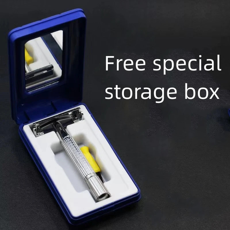 Men Shaving Razor with Blade Sliver Folding Shaving Knife Facial Hair Stainless Steel Straight Razor Holder Shaving Barber Tools 240627