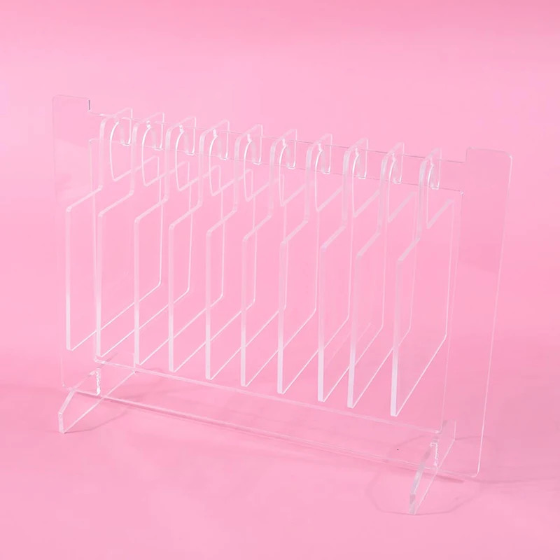 1PC Exquisite Nail Color Showing Shelf Transparent Nail Art Storage Rack Nail Display Card Template DIY Nail Art Showing Shelf 240627