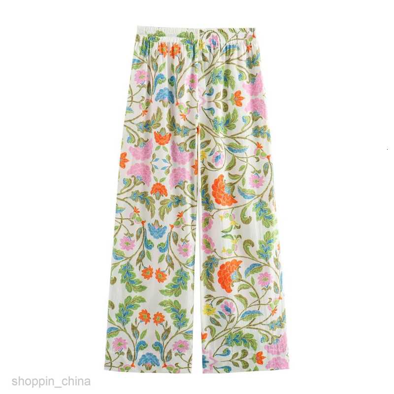 Women Two Piece Sets Pants Summer Women's Lapel Loose Print Long sleeved Shirt+Pants Casual Fashion Set