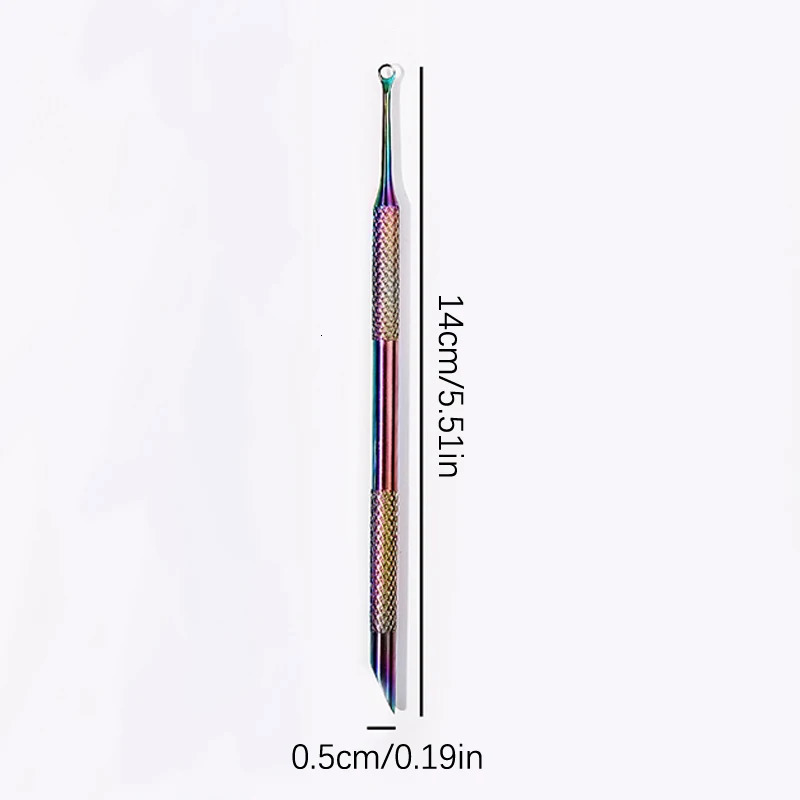 Double ended Stainless Steel Cuticle Pusher Dead Skin Push r For Pedicure Manicure Nail Art Cleaner Care Tool 240627