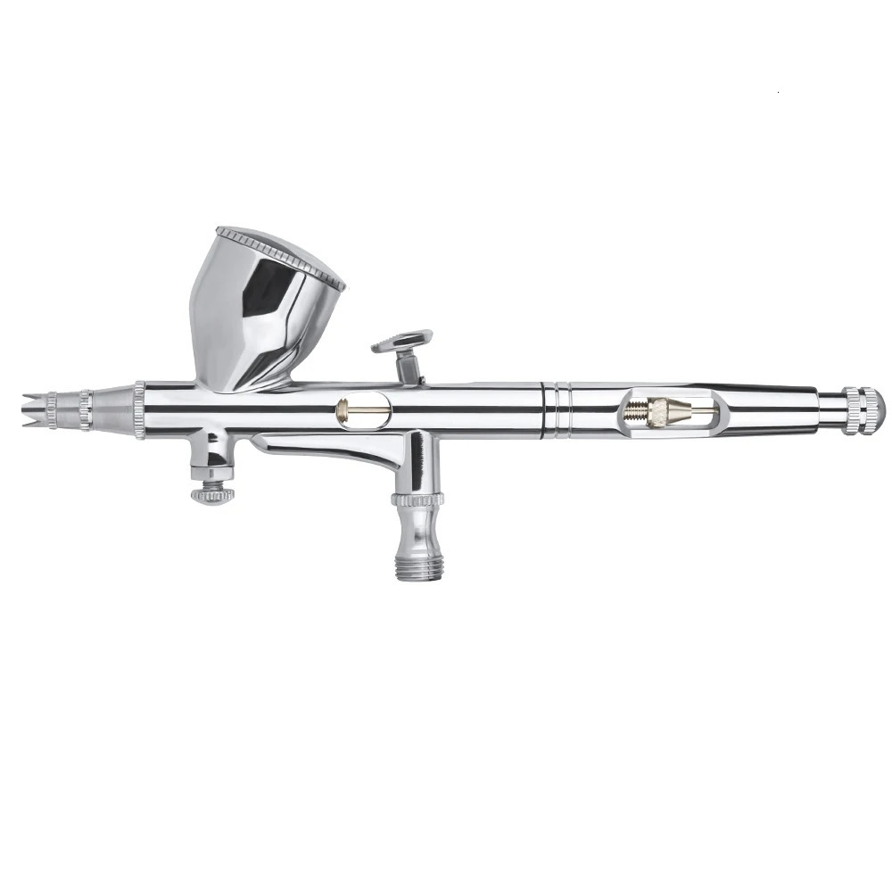 Dual-Action Spray Gun 0.2/0.3/0.5mm 9cc/7cc Gravity Feed Airbrush Kit Set With Quick Coupler for Art Craft Model Body Nail Paint 240627