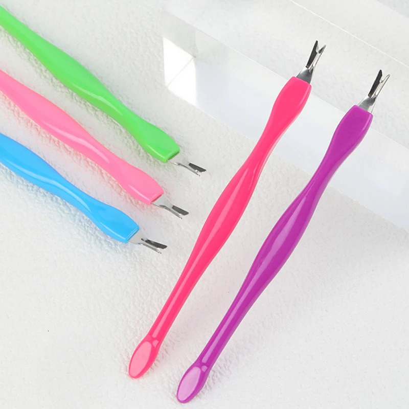 10Pcs Dead Skin r Nail Art Fork Cuticle r Nipper Pusher Trimmer Stainless Steel Pedicure Nails Care Nail Tools 240627